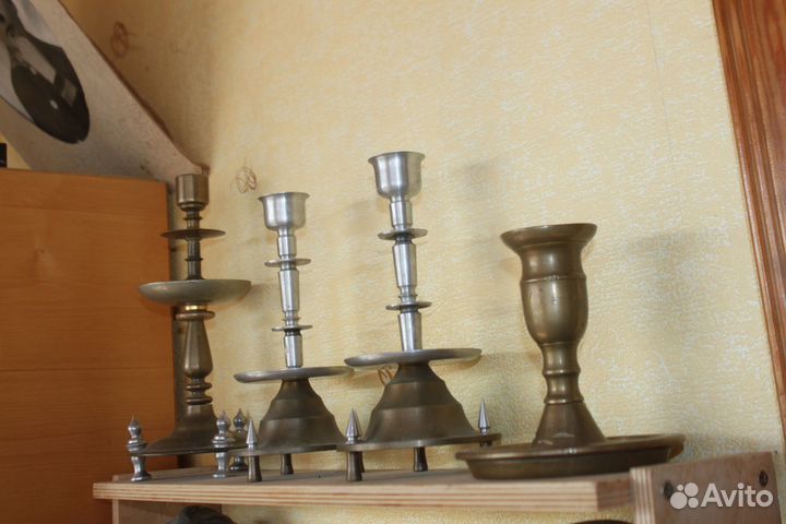 Подсвечники старинные бронза разборные