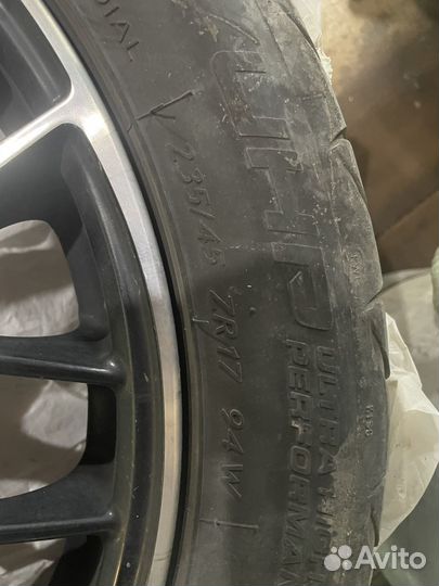 Литые диски r17 5x114 3 с резиной бу