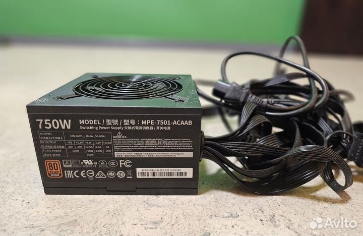 Блок питания 750w cooler master