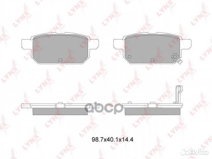 Колодки тормозные дисковые зад BD7314 lynxauto