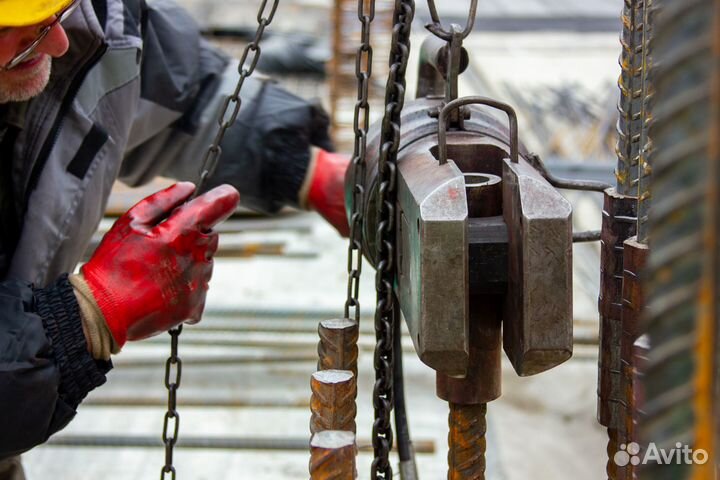 Гидравлический пресс reco для стыковки арматуры об