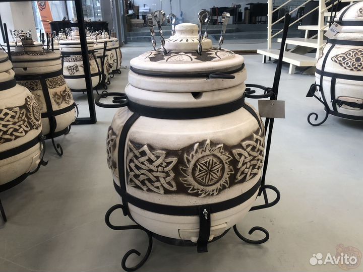 Тандыр из шамотной глины 