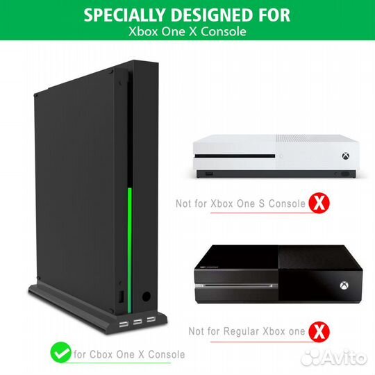 Xbox One X Стенд с охлаждением и Зарядная станция