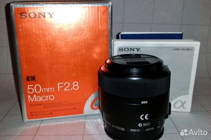 Объектив Sony 50 f/ 2.8 Macro для Sony A