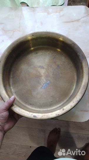 Латунный таз для варенья СССР