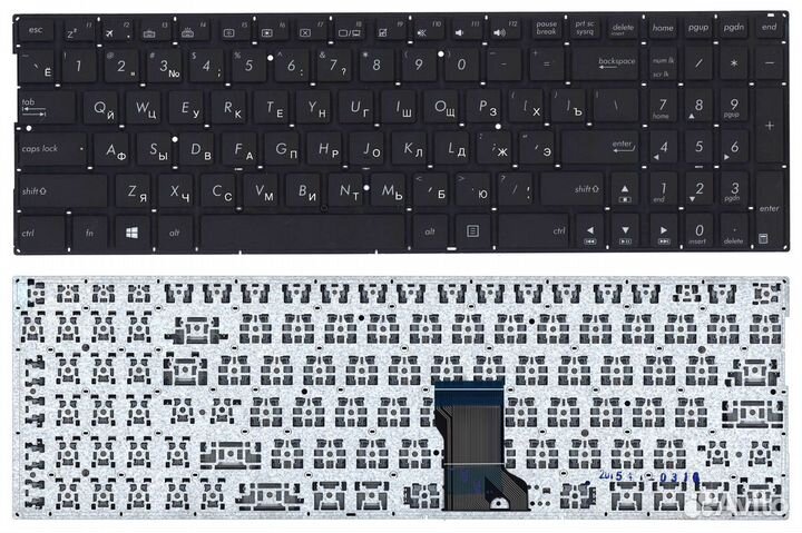 Клавиатура Asus Q552 черная с подсветкой