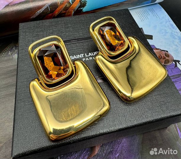 Серьги - клипсы YSL premium