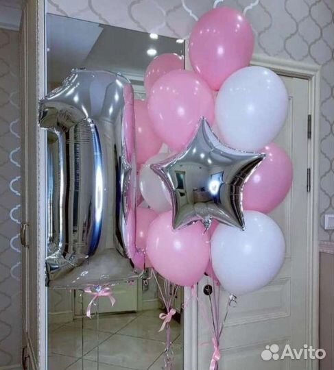 Фонтан из шаров гелиевые шары