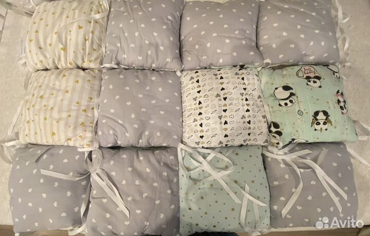 Комплект подушек-бортиков в кроватку