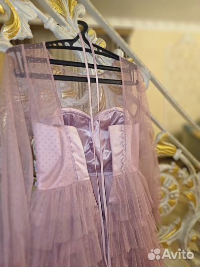 Вечернее платье в пол пышное