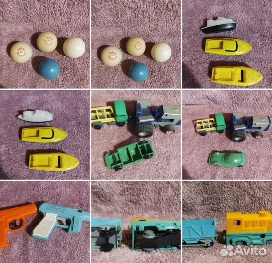 Паровоз трактор лодки СССР колкий пластик Пинг пон