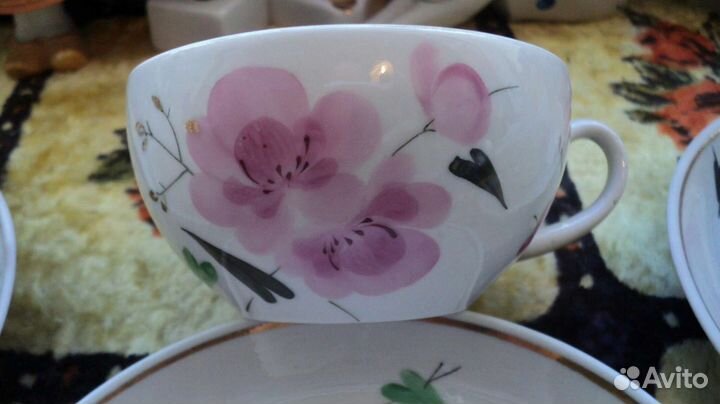 Фарфоровая чайная пара