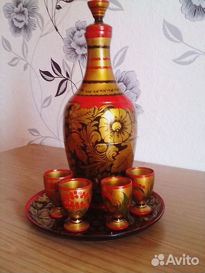 Золотая Хохлома. Посуда. Подарок