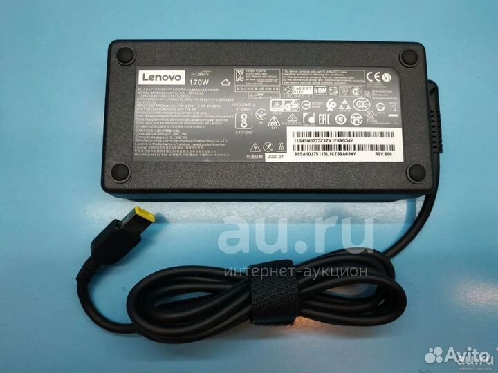 Блок питания Lenovo 170W, 20V, 8.5A плоский разъем