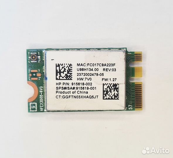 Б\У Модуль wi-fi Realtek RTL8723DE HP 15-bs161ur