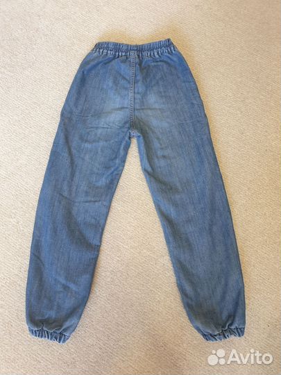 Утепленные джинсы -джоггеры 146 см