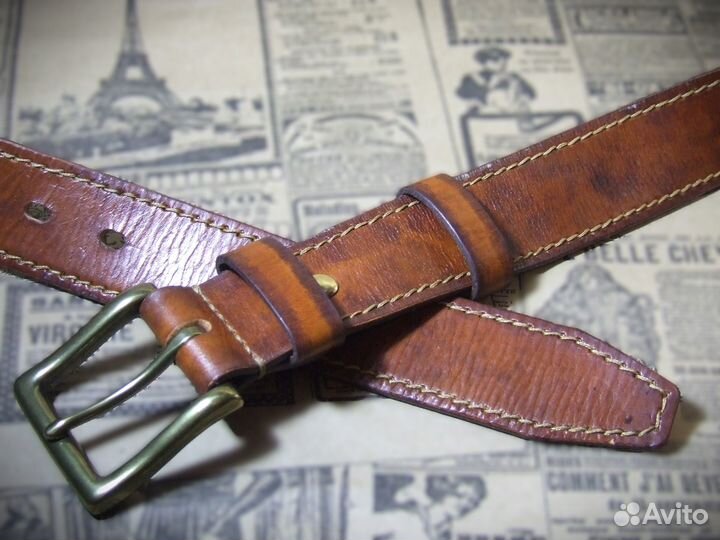 Кожаный ремень ручной работы