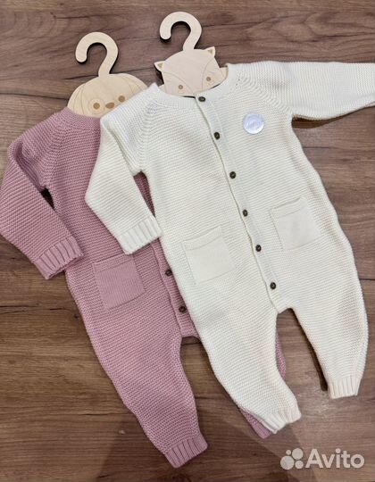 Новый вязанный комбинезон 74 размер
