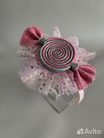 Ободок для девочки конфетка