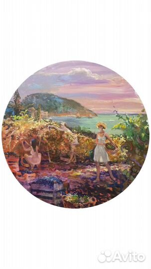 Мускат круглая картина для интерьера