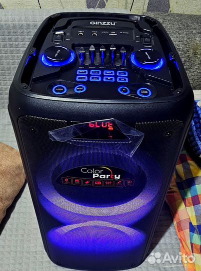 Блютуз колонка 100Ватт Ginzzu GM-202 мощная(новая)