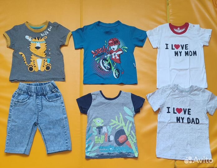Футболка шорты джинсовые 92 98