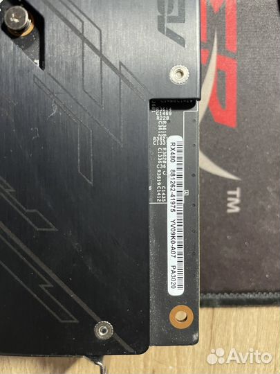 Видеокарта asus rog strix rx480