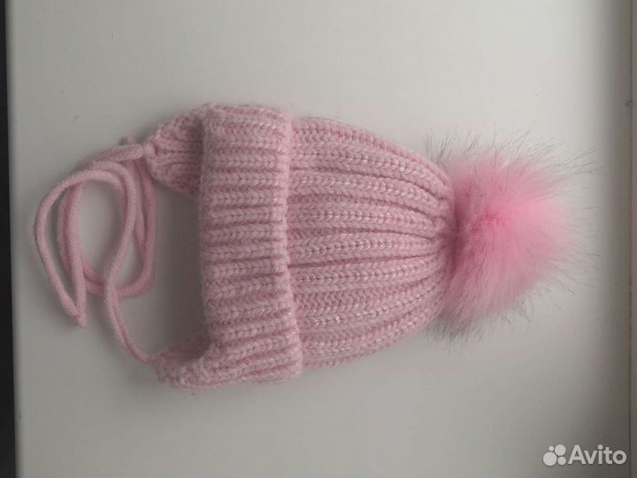 Шапка зимняя для девочки 44-46