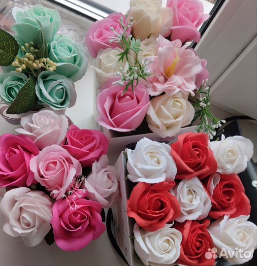 Мыльные розы букеты