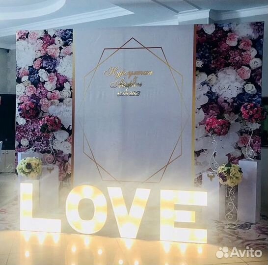 Буквы с лампочками