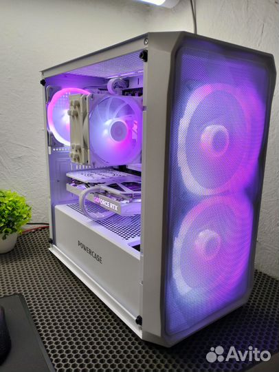 Белый игровой пк ам5 7500f/DDR5 32gb/4060