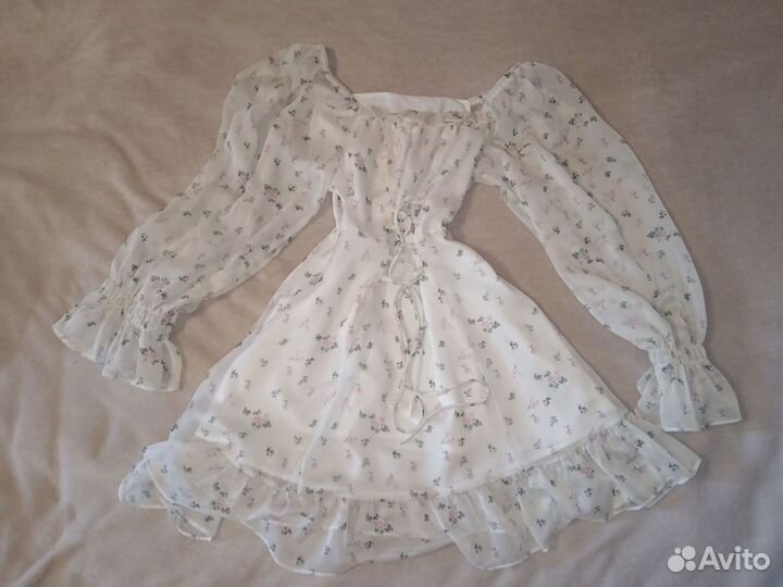 Платье в цветочек летнее женское 42 44