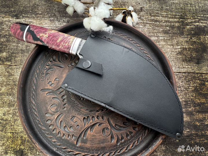 Поварской шеф нож Серб из дамасской стали