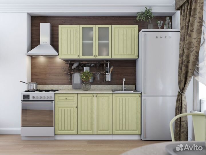 Кухня Хозяюшка 1,5 м Фисташка