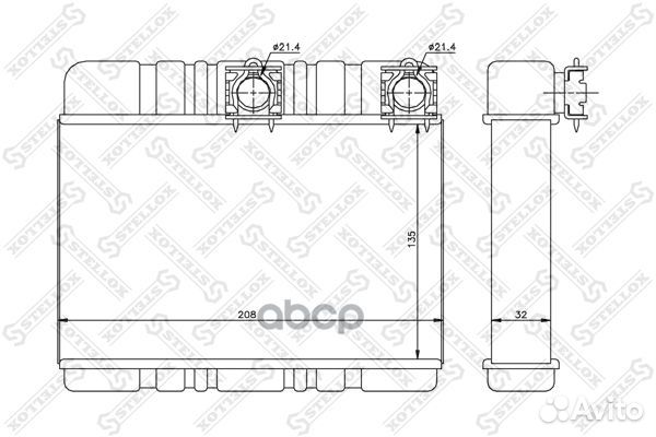 10-35081-SX радиатор печки BMW E46 1.6-3.0D 98