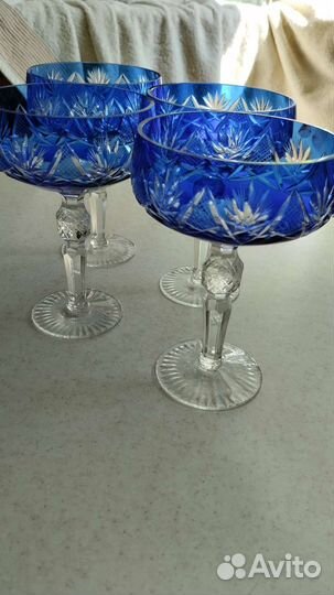 Бокалы шампанки-креманки немецкий хрусталь