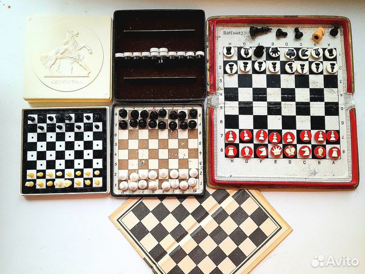 Шахматы шашки СССР дорожные