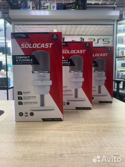 Микрофон проводной HyperX SoloCast,белый