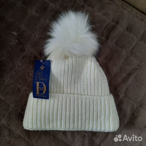 Шапка зимняя с помпоном