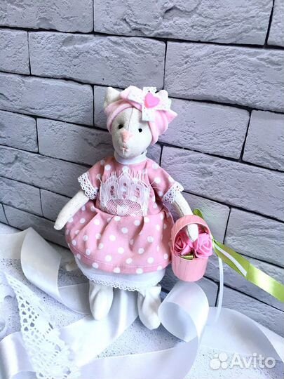 Кошечка интерьерная, хлопок