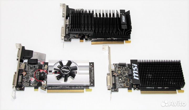 Видеокарты MSI 1030-1050 и др на запчасти