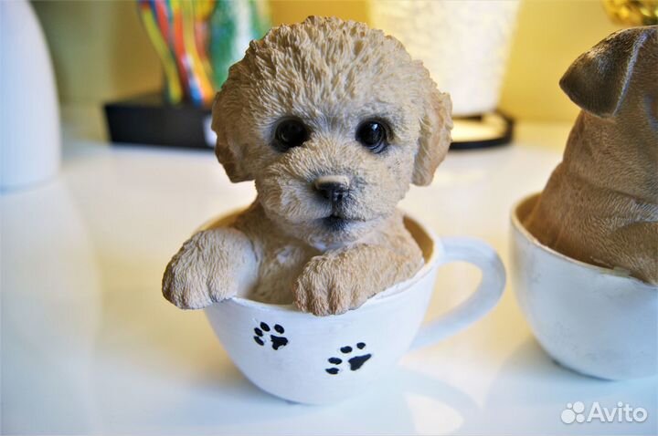 Щенок Кофейной Чашке из Финляндии Керамика Подарок