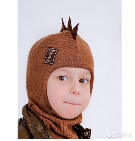 Шапка шлем демисезонный для мальчика