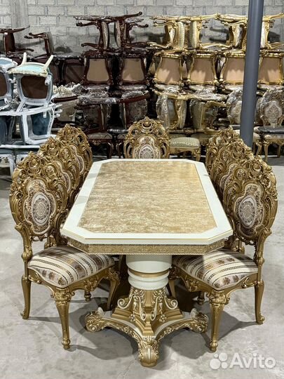 Стол Новинка Барокка голд