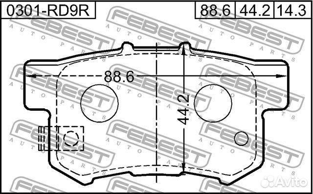 Колодки тормозные задние 0301RD9R