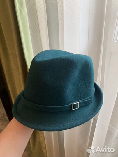 Шляпа женская 56 размер М зеленая