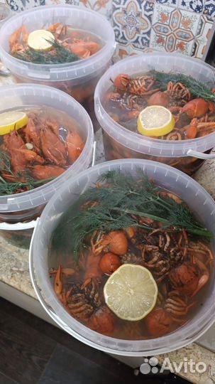 Раки живые и вареные