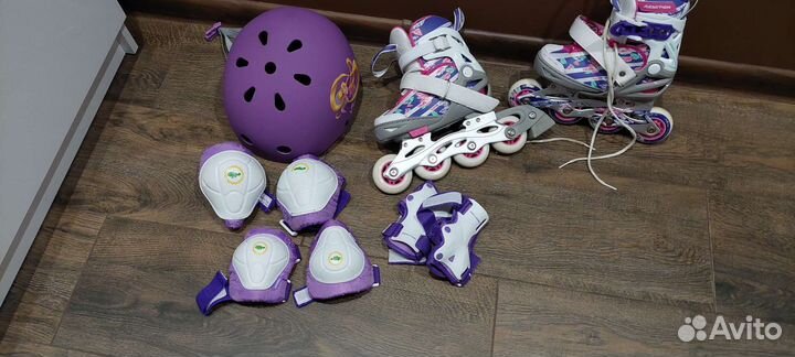 Роликовые коньки детские с защитой