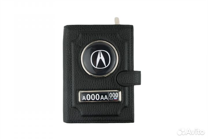 Обложка кошелёк для автодокументов с логотипом