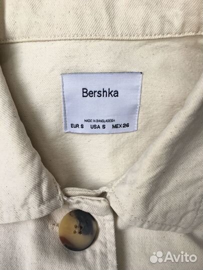 Укороченная джинсовая куртка кроп Bershka S